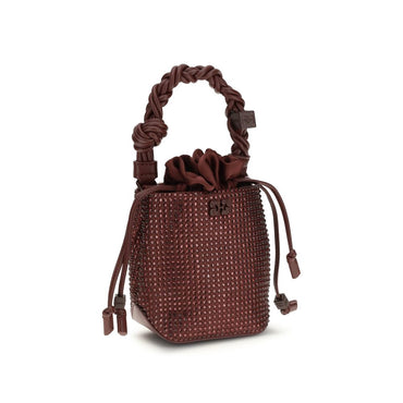 Ganni Bordeaux Recycled Polyester Handbag