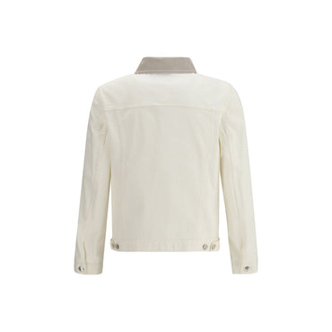 Brunello Cucinelli White Cotton Denim Jacket