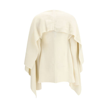 Rick Owens Cream Fleece Wool Cardigan