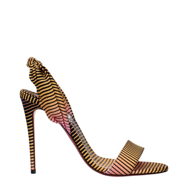 Christian Louboutin Multicolor Fabric Stiletto Heel Sandals