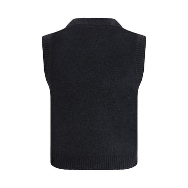 Ganni Black Wool Top