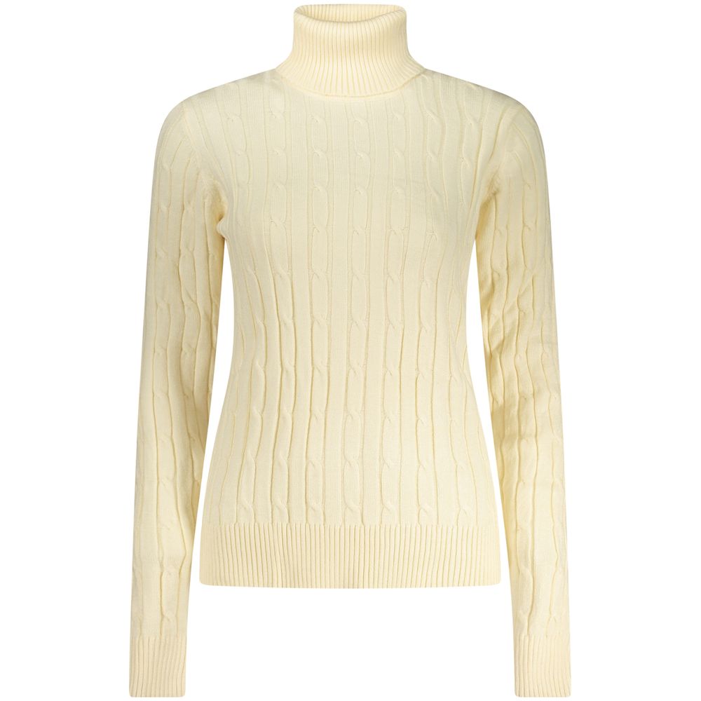 Norway 1963 White Viscose Women's Turtleneck Sweater