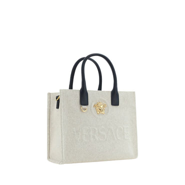 Versace Beige Cotton Shoulder Bag