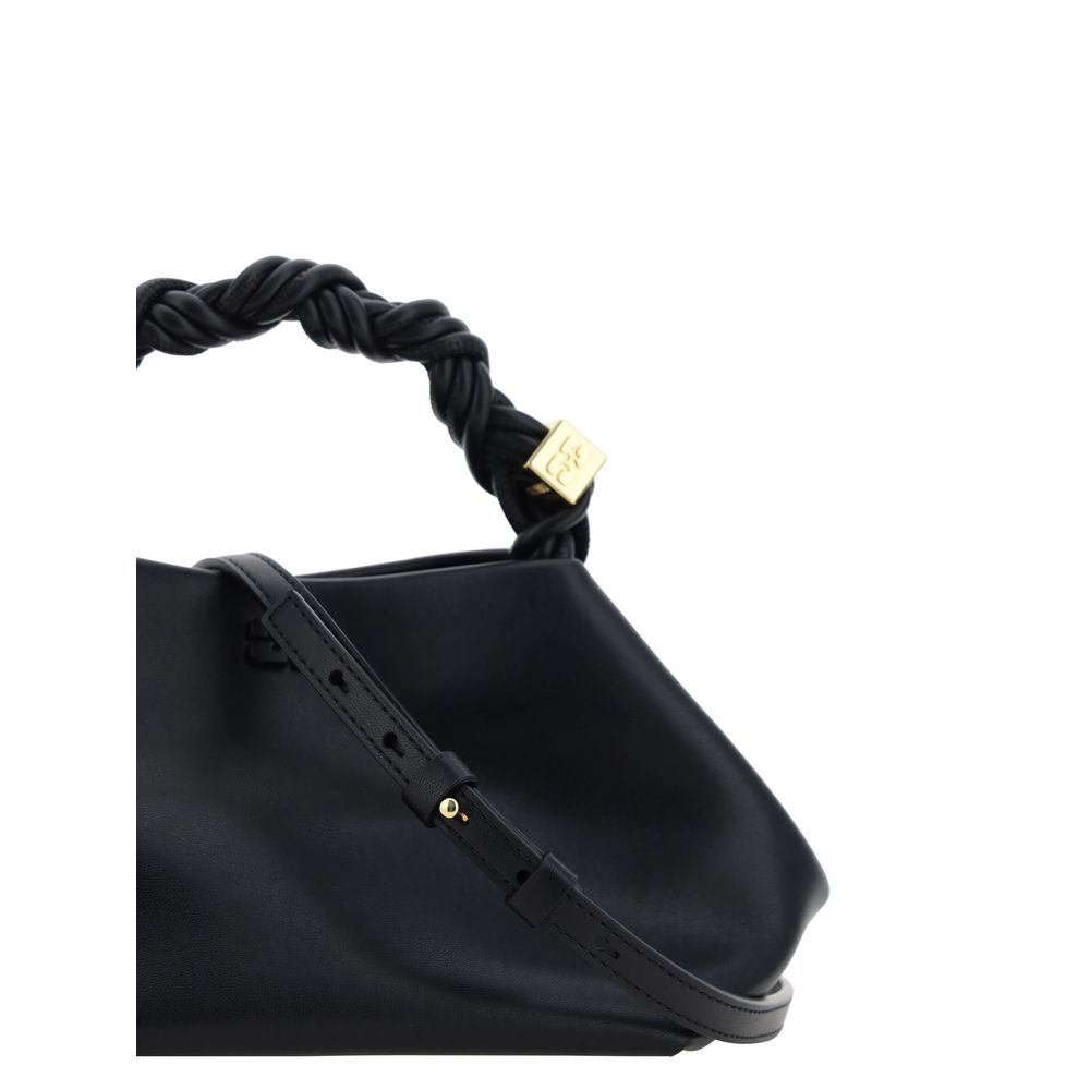 Ganni Black Calf Leather Bos Taurus Handbag