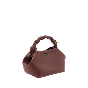 Ganni Bordeaux Calf Leather Bos Taurus Handbag