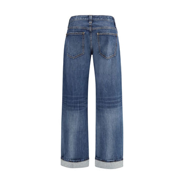 Khaite Blue Cotton Jeans Denim