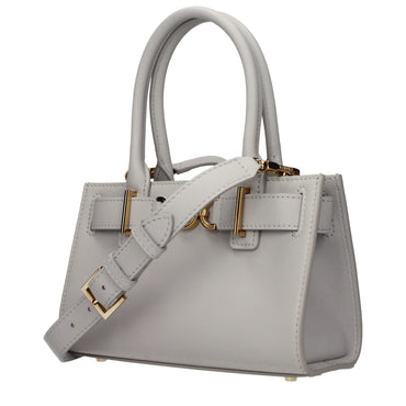 Versace Gray Leather Handbag