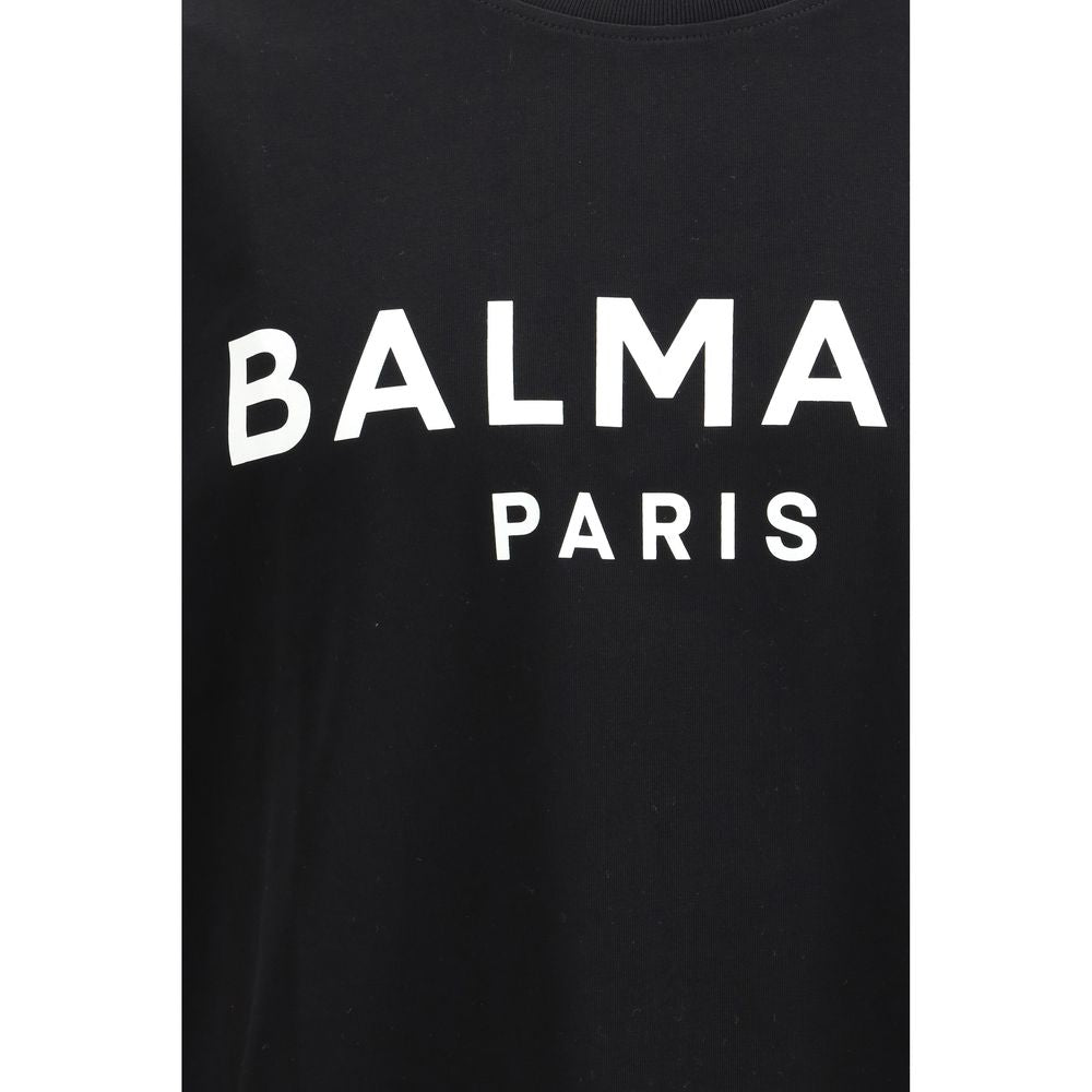 Balmain Black Cotton T-Shirt