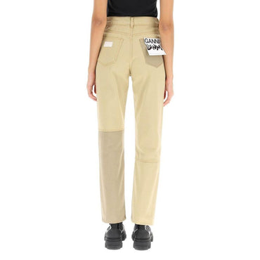 Ganni Brown Cotton Jeans Denim