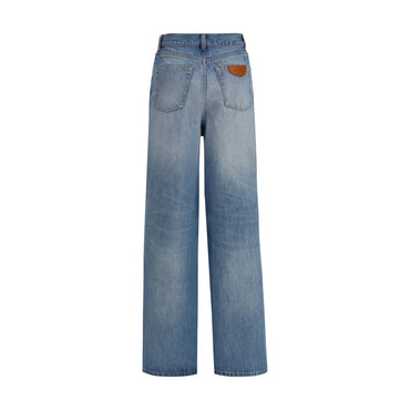 Chloé Blue Cotton Jeans Denim