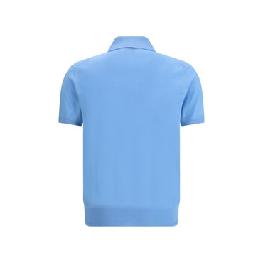 Tom Ford Light Blue Cotton Polo Shirt