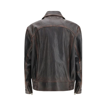 Golden Goose Brown Goatskin Bomber