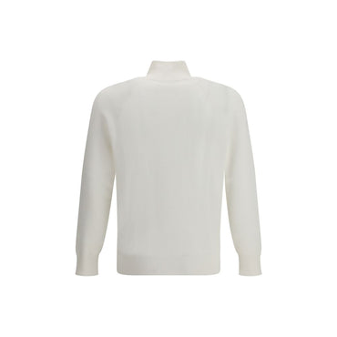 Brunello Cucinelli White Cotton Sweatshirt