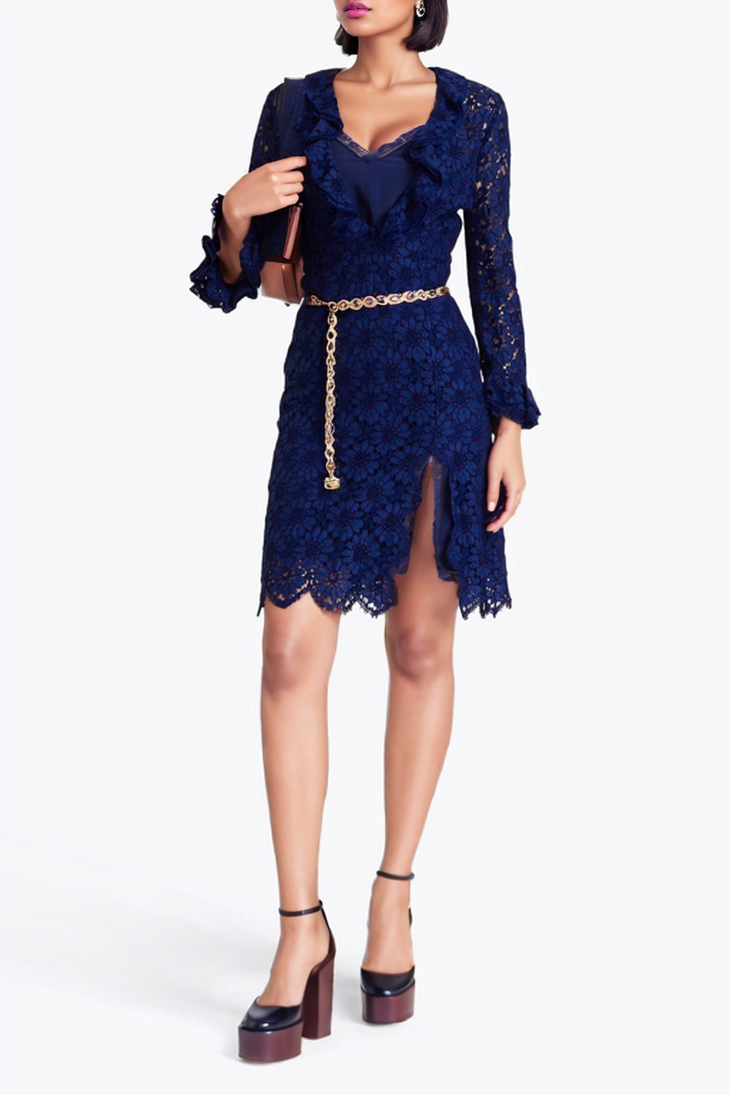 Gucci Blu Viscose and Cotton Mid Long Dress