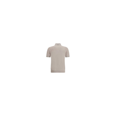 Brunello Cucinelli Beige Cotton Polo Shirt