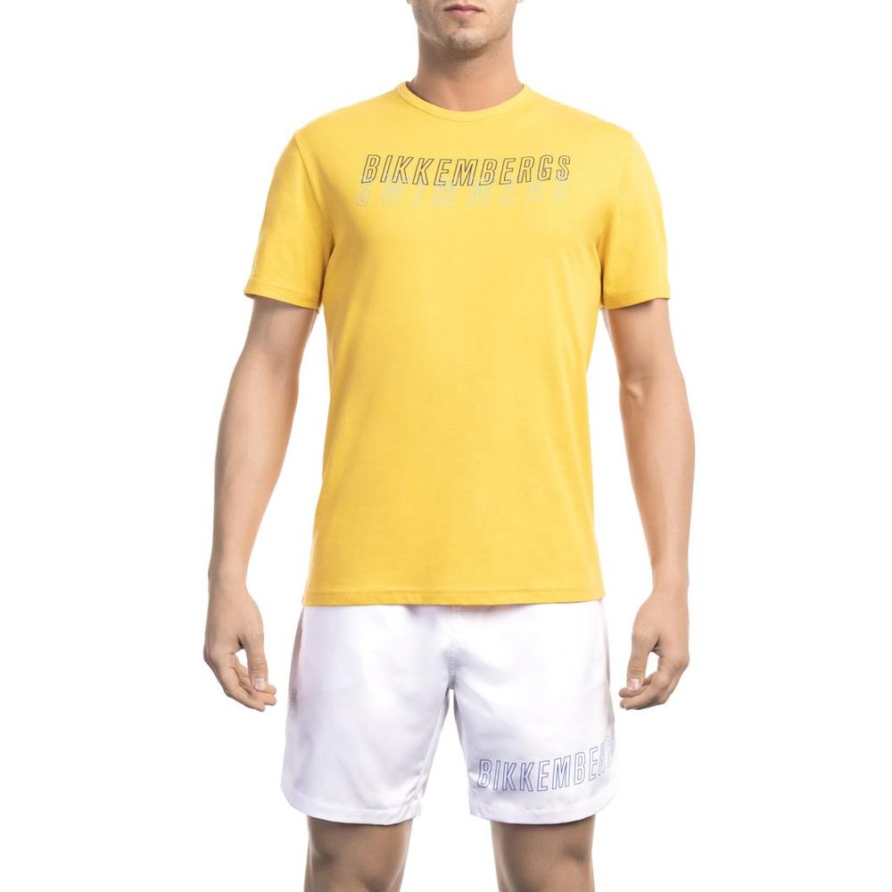 Bikkembergs Yellow Cotton T-Shirt