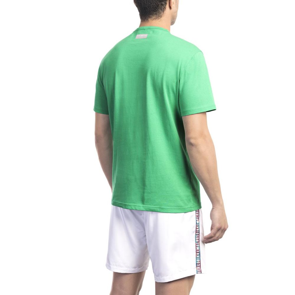 Bikkembergs Green Cotton T-Shirt