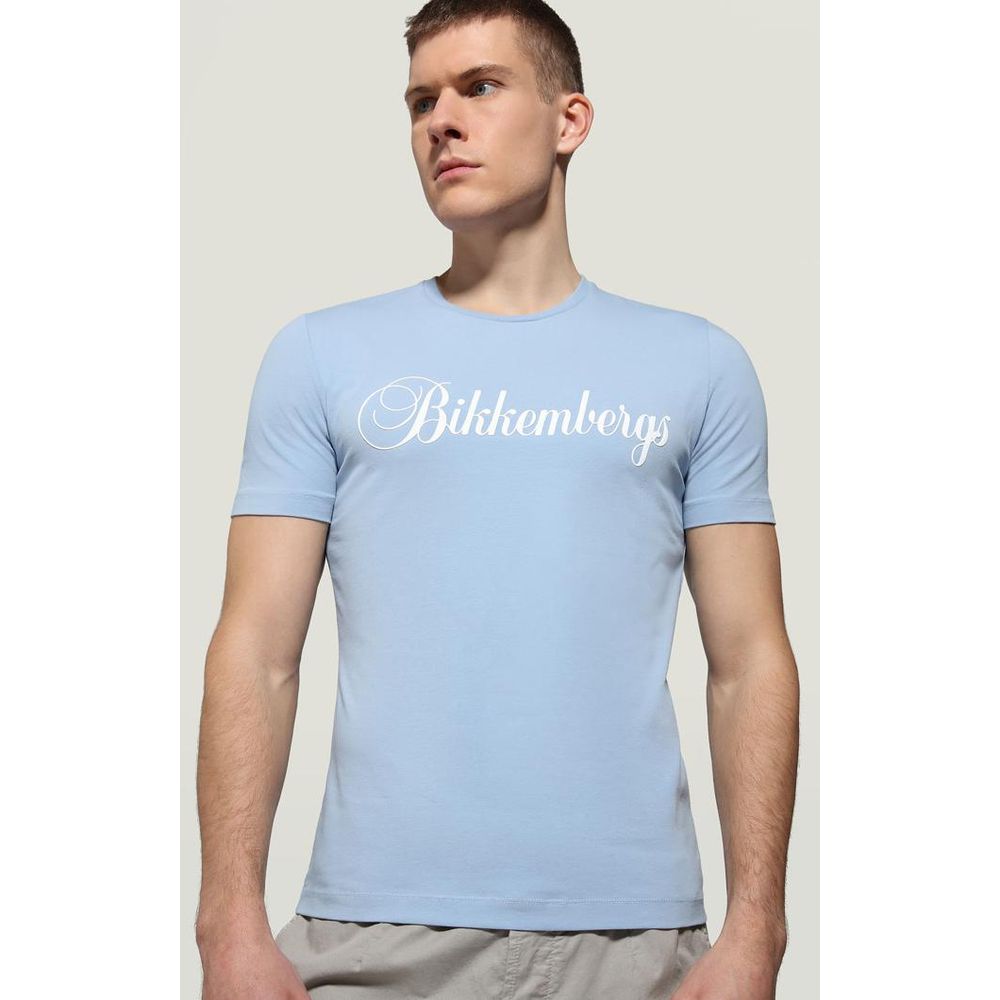 Bikkembergs Light Blue Cotton T-Shirt