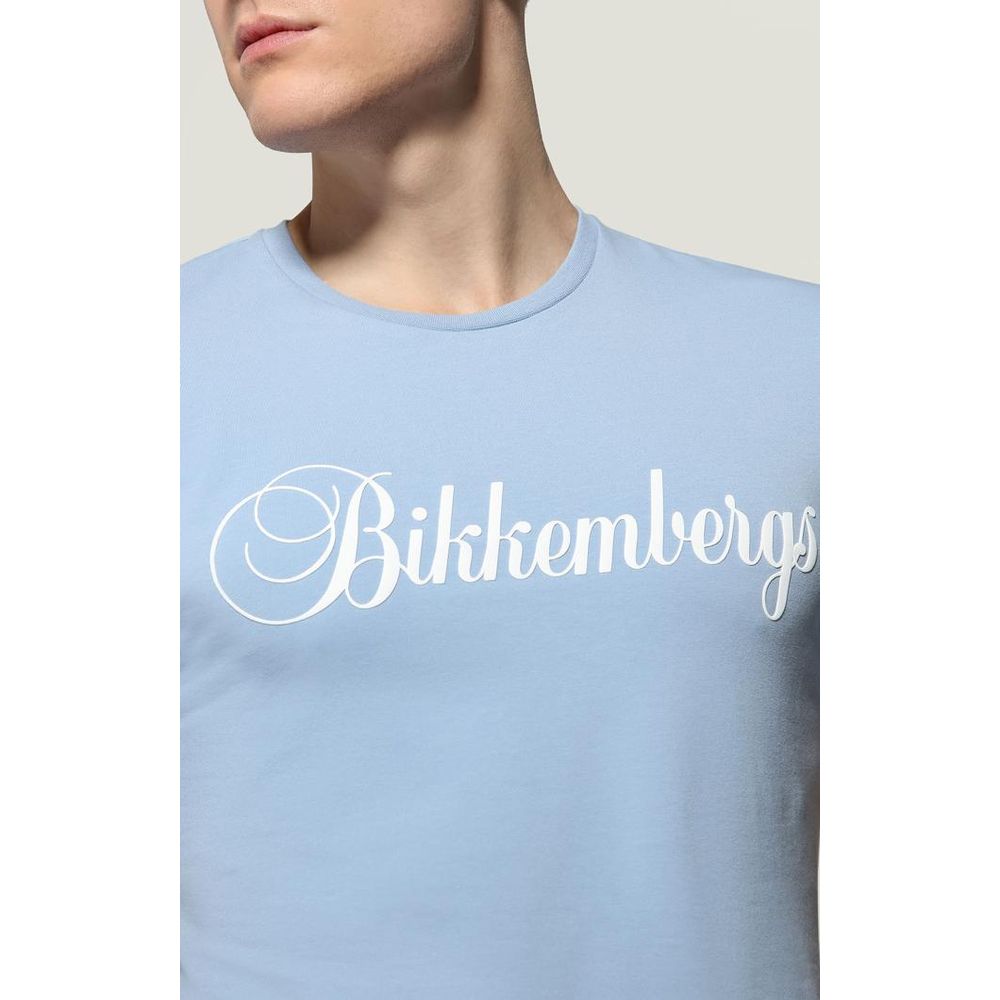 Bikkembergs Light Blue Cotton T-Shirt