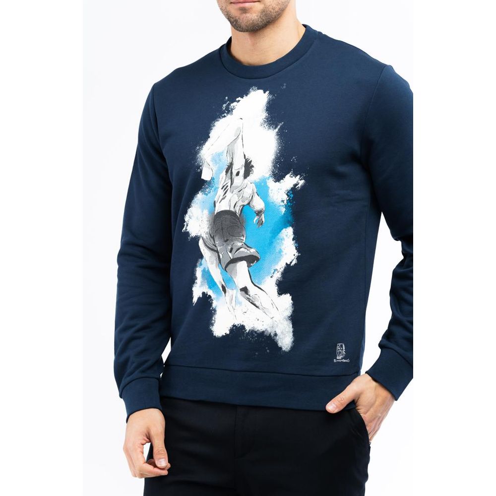 Bikkembergs Blue Cotton Sweatshirt