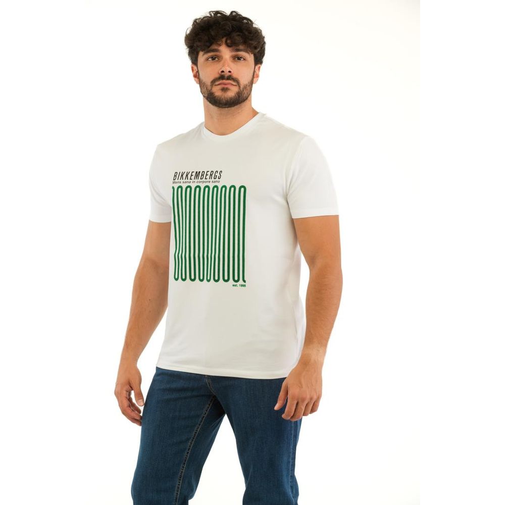 Bikkembergs White Cotton T-Shirt