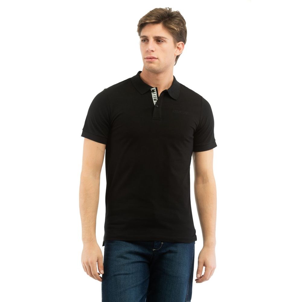 Bikkembergs Black Cotton Polo Shirt