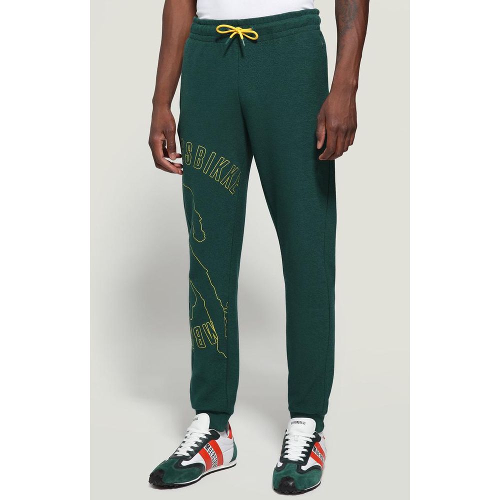 Bikkembergs Green Cotton Joggers (Workout Pants)