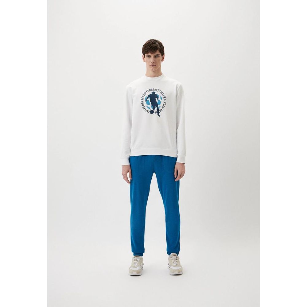 Bikkembergs Light Blue Cotton Casual Pants