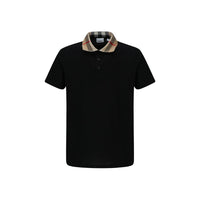 Burberry Black Cotton Polo Shirt