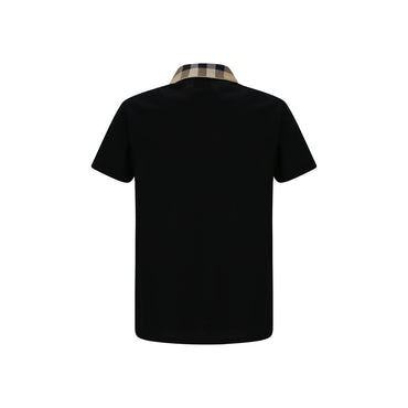 Burberry Black Cotton Polo Shirt