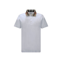 Burberry White Cotton Polo Shirt