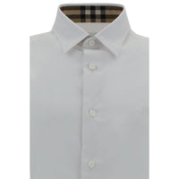 Burberry White Cotton Dress Shirt