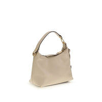 Versace Cream Calf Leather Bos Taurus Shoulder Bag
