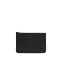 Kiton Black Fabric Clutch Bag