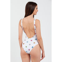 Moschino White Polyester One-Piece Swimsuit