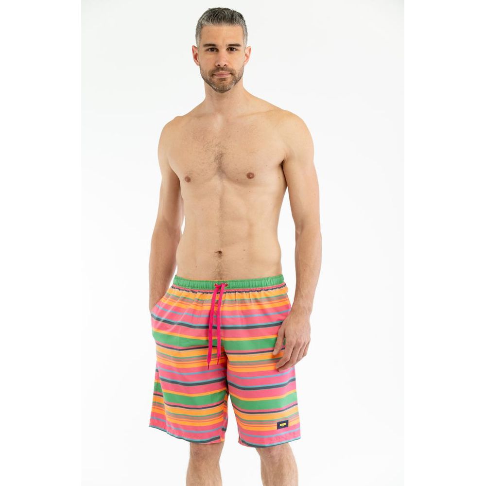 Moschino Multicolor Polyester Swim Shorts