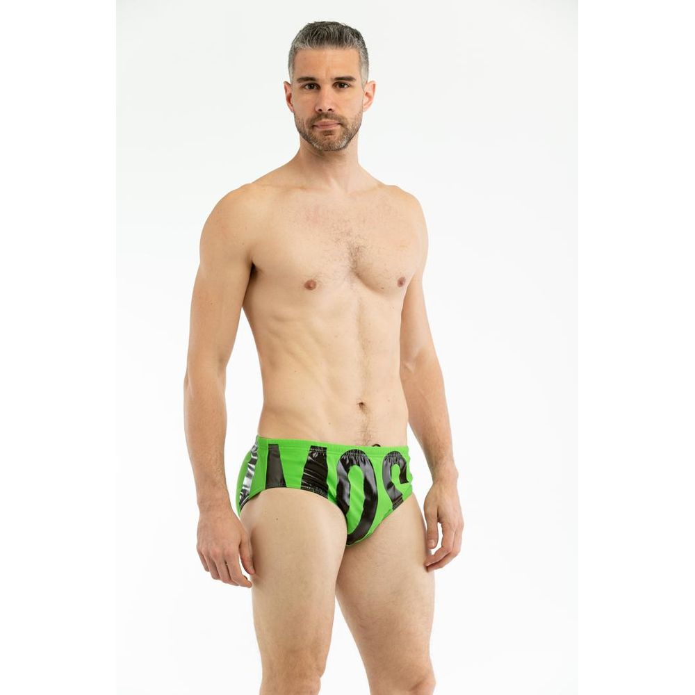 Moschino Green Polyamide Swim Briefs