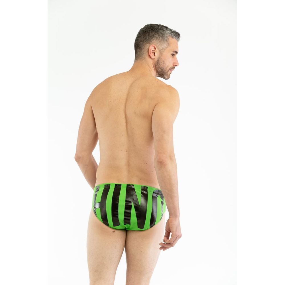 Moschino Green Polyamide Swim Briefs
