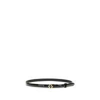 Fendi Black Calf Leather Bos Taurus Thin Belt