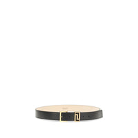 Versace Black Calf Leather Bos Taurus Belt