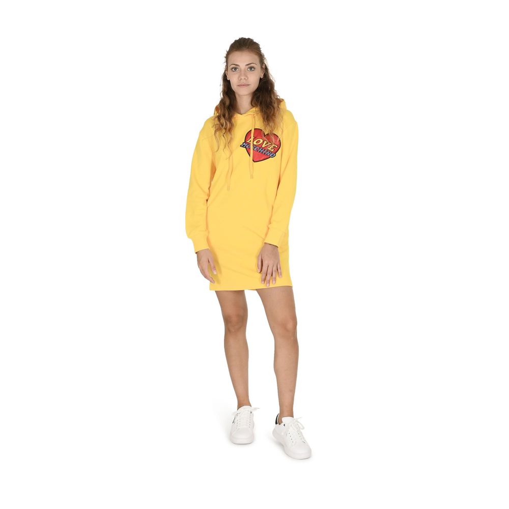 Moschino Yellow Cotton Casual Dress