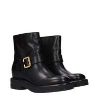 Chloé Black Leather Ankle Boots