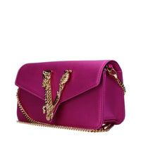Versace Pink Satin Clutch Bag