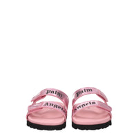 Palm Angels Pink Leather Slippers