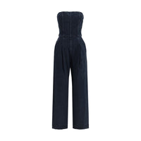 Agolde Blue Cotton Jumpsuit