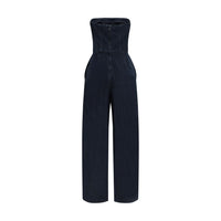 Agolde Blue Cotton Jumpsuit