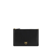 PINKO Black Leather Shoulder Bag