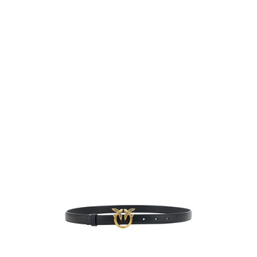 PINKO Black Calf Leather Bos Taurus Regular Belt