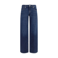 7FOR Blue Cotton Straight-Leg Jeans