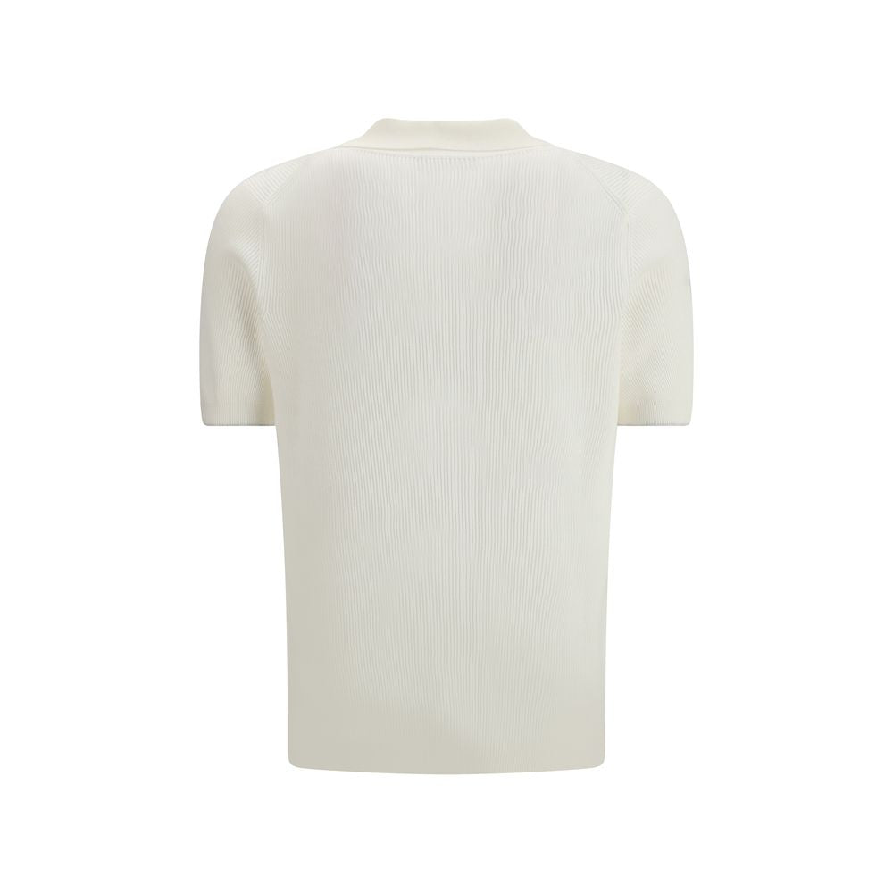 Brunello Cucinelli White Cotton Polo Shirt